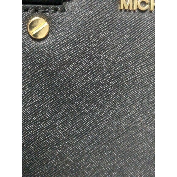 Michael Kors 30S3GLMS2L Selma Medium Top Zip Satchel Selma Black Handbag 13in - Picture 13 of 14